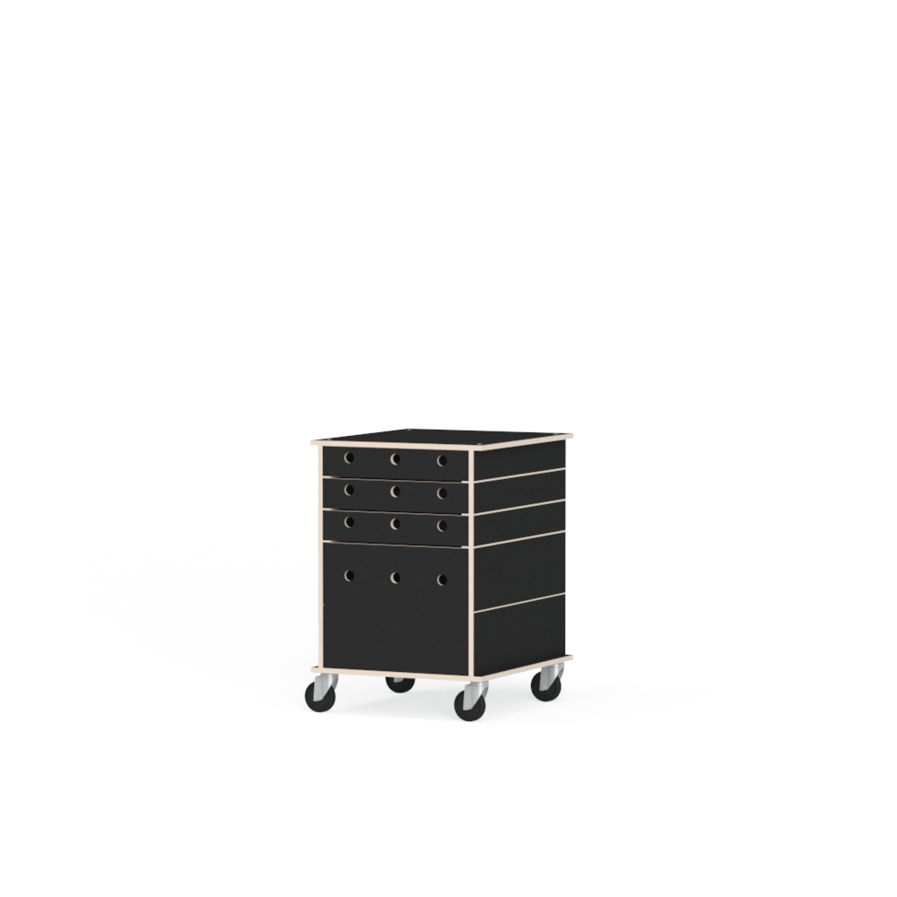 Nils Holger Moormann Lader Aufbewahrung Schubkastensystem Designer minimalistisch fu schwarz