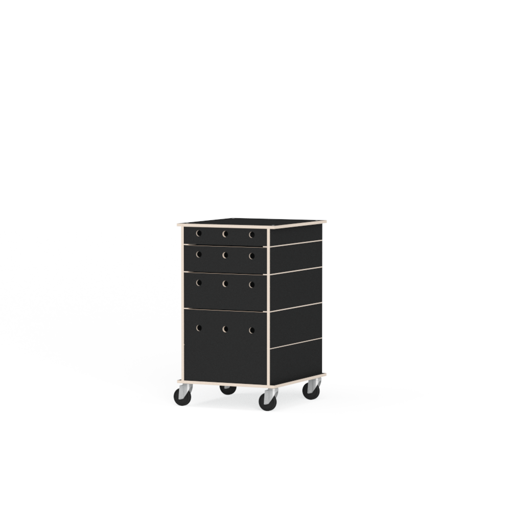 Nils Holger Moormann Lader Aufbewahrung Schubkastensystem Designer minimalistisch fu schwarz