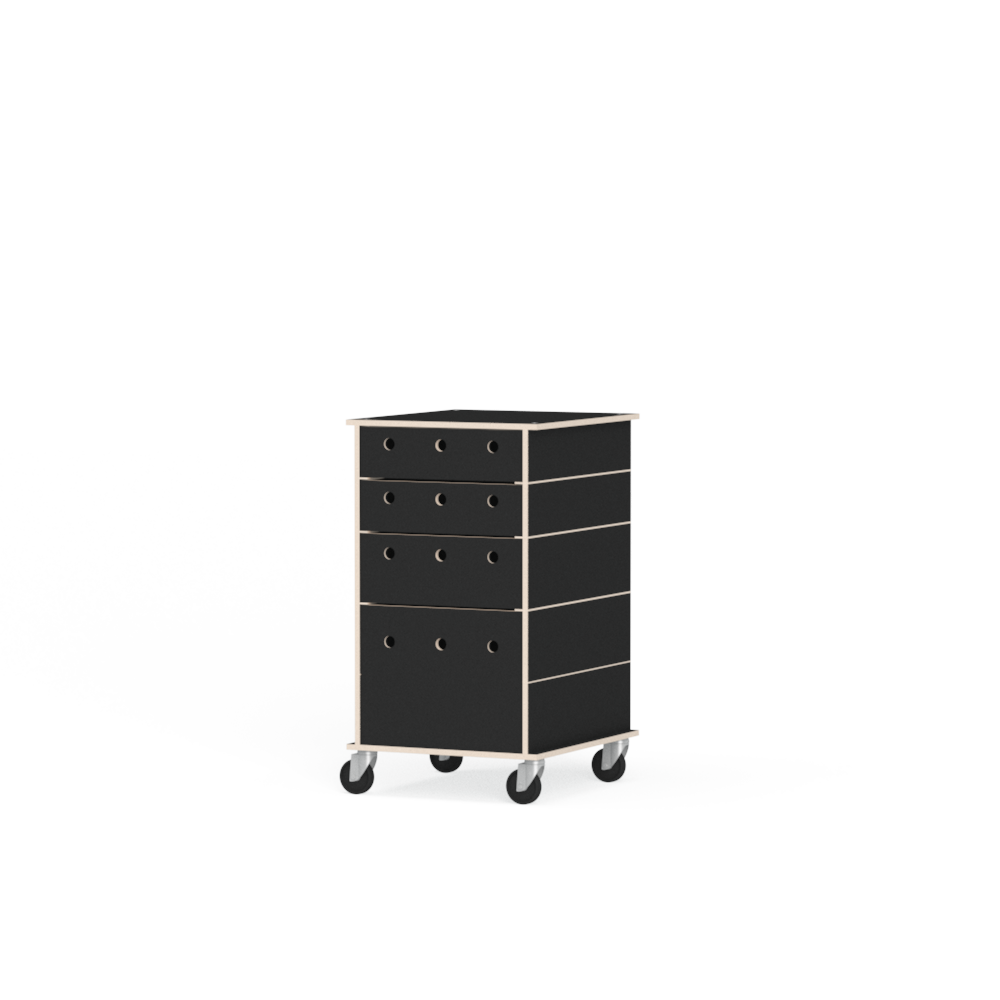 Nils Holger Moormann Lader Aufbewahrung Schubkastensystem Designer minimalistisch fu schwarz